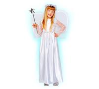 Widmann Angel (Dress, Wings, Halo) (140 cm / 8-10 Years) White