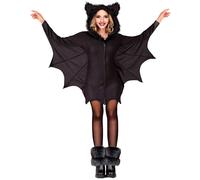 W WIDMANN MILANO Party Fashion - Costume da pipistrello, abito con cappuccio, costume da animale, travestimento per Halloween, Carnevale
