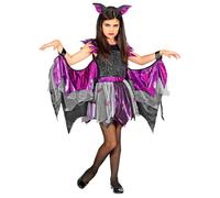 Widmann Bat (Tutu Dress With Wings, Ears) (116 cm / 4-5 Years) Purple / Lila