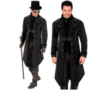 W WIDMANN MILANO Party Fashion - Cappotto gotico da uomo in velluto, frac steampunk, per carnevale, Halloween, cosplay