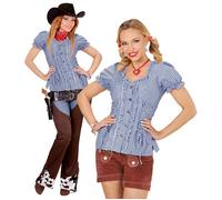 Widmann Blue Chequered Blouse (M) Blue