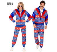 Widmann Blue-Red Merry Christmas Party Fashion Tracksuit (Jacket, Pants) (M) Blu