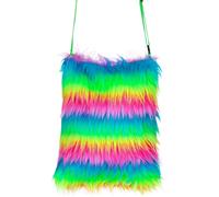 W WIDMANN MILANO Party Fashion, borsa a mano, design in peluche neon, comoda tracolla, grande capacità di stoccaggio, facile da pulire, versatile per tutte le occasioni