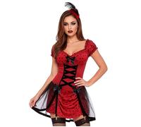 Widmann Cabaret Girl (Dress With Attached Garters, Hair Comb With Feathers) (S)