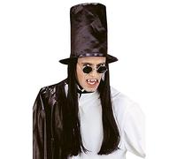 Widmann- Cappello in Tessuto Cilindro Vampiro con Capelli Ragazzo, Nero, Taglia Unica, 8530d