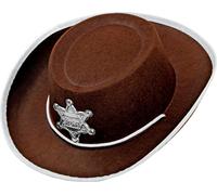 Widmann Cappello da Cowboy con Stella da Sceriffo - Bambino - Marrone