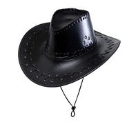 Widmann - Cappello da cowboy in pelle sintetica, ranger, sceriffo, cowgirl, western