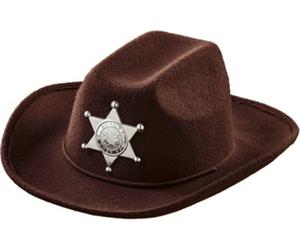 Widmann Cappello Marrone da Cowboy con Stella da Sceriffo - Bambino - 1 pz.