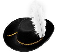 Widmann Cappello Nero da Moschettiere - Bambino - 1 pz.