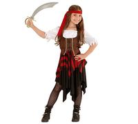 Widmann Caribbean Pirate Girl (Dress, Belt, Boot Covers, Headband, Hat) (158 cm