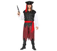 Widmann Caribbean Pirate (Shirt With Vest, Pants, Belt, Headband, Hat) (M) Diffe