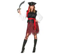 Widmann Caribbean Pirate (Shirt With Vest, Skirt, Belt, Headband, Hat) (S) Diffe