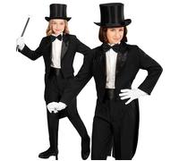 Widmann Children's Black Tailcoat With Satin Collar (140 cm / 8-10 Years) Black