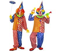 Widmann Clown (Coat With Ruff, Pants, Hat) (XL) Different Colors