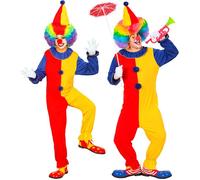 Widmann Clown (Overalls, Hat) (S) Different Colors