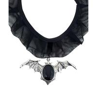 W WIDMANN MILANO Party Fashion Collana Pipistrello Gotico con Gemma Donna, Nero, Taglia unica, 7129p