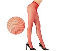 W WIDMANN MILANO Party Fashion, Collant a rete rossa, stile versatile, comfort ottimale, taglia unica, ideale per le feste, Aggiungi un tocco sexy al tuo look