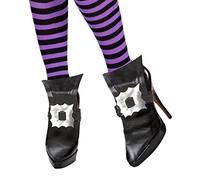 W WIDMANN MILANO Party Fashion 33873 - Copriscarpe da strega con fibbie, accessorio per scarpe, accessorio per costume, accessorio, carnevale, festa a tema, Halloween