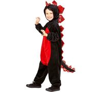 WIDMANN MILANO PARTY FASHION - Costume da drago nero per bambino, tuta, costume da animale, medievale, costumi in maschera