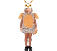 W WIDMANN MILANO Party Fashion - Costume da gufo per bambini, tuta con cappuccio, costume da animale per carnevale, festa a tema