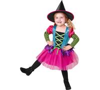 Widmann Costume da Strega con Vestito e Cappello - 140 cm / 8 - 10 anni