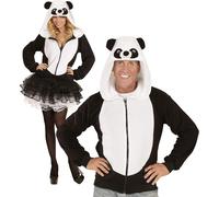 Widmann Costume felpa con cappuccio in pile panda vestito Carnevale unisex