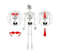 Widmann- Decorazioni Gonfiabile con Cravatta E Reggiseno 1,83 M Scheletro E Teschio 704, Multicolore, 8003558238309