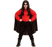 Widmann Devil (Muscle Shirt, Cape) (140 cm / 8-10 Years) Red