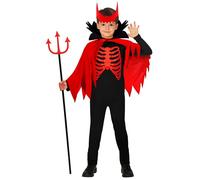 Widmann Devil (Overalls, Cape Withstand-Up Collar, Horns) (128 cm / 5-7 Years) R
