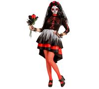 Widmann Dia De Los Muertos Bride (Dress, Flower Veil) (M) Different Colors