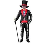 Widmann Dia De Los Muertos (Tailcoat With Shirt, Pants, Hat, Mask) (128 cm / 5-7