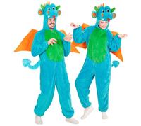 Widmann Dragon In Soft Plush (Hooded Jumpsuit With Mask) (M - h 165 cm) Differen