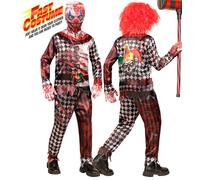 Widmann Evil Clown Fast Costume (Jacket, Pants, Gloves, Mask) (116 cm / 4-5 Year