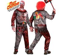 W WIDMANN MILANO Party Fashion - Set costume Killer Clown con maschera, outfit completo per Halloween e Carnevale