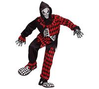 Widmann-Evil Jester Costume per Bambini, Multicolore, (140 cm / 8-10 Anni), 08747