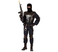 Widmann Fbi Agent (Overalls, Belt, Cap) (L) Black