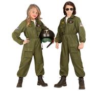 Widmann Fighter Jet Pilot (Overalls) (128 cm / 5-7 Years) Green