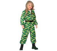 Widmann Fighter Jet Pilot (Overalls, Belt) (116 cm / 4-5 Years) Camouflage