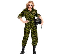 W WIDMANN MILANO Party Fashion - costume bambino da pilota di jet da combattimento, tuta, pilota, uniforme, costumi in maschera