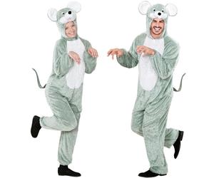 Widmann Funny Mouse (Hooded Jumpsuit With Mask) (M - h 165 cm) Grey