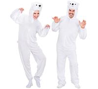 Costume Orso polare animali Tg.M/L carnevale uomo donna 9956B