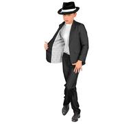 Widmann Gangster Party Fashion Suit (Jacket, Pants) (128 cm / 5-7 Years) Grey