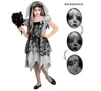 Widmann Ghostly Bride (Dress, Bridal Veil) (140 cm / 8-10 Years) Grey