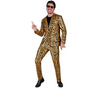 Widmann Gold Animalier Party Fashion Suit (Jacket, Pants) (M) Gold
