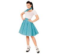 W WIDMANN MILANO Party Fashion - Costume anni '50, gonna e sciarpa a pois, rockabilly, rock'n'roll, festa a tema, carnevale