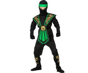 Widmann Green Kombat Ninja (Jumpsuit, Chestpiece, Belt, Arm And Legties, Mask, H