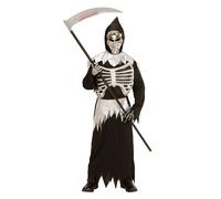 Widmann Grim Reaper (Robe, Hooded Holographic Skull Mask, Bone Gloves) (158 cm /