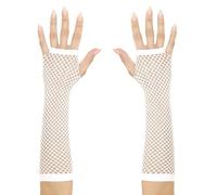 Widmann - Guanti a rete senza dita, 33 cm, carnevale, festa a tema