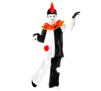 Widmann Harlequin (Dress, Ruff, Cuffs, Mini Hat) (XL) Black