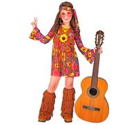 Widmann Hippie (Dress, Headband, Boot Covers) (128 cm / 5-7 Years) Different Col